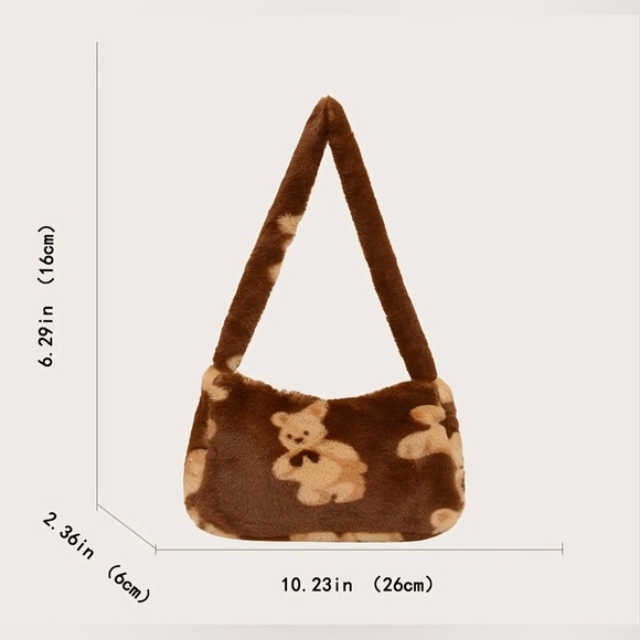 🌟Host Pick!!🌟Teddy Bear Fluffy Shoulder Bag. - Picture 5 of 6